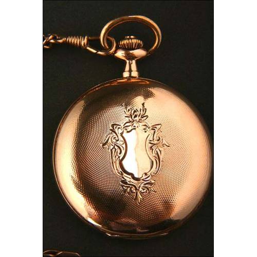 Philadelphia pocket watch. 1876. Solid 14K gold.