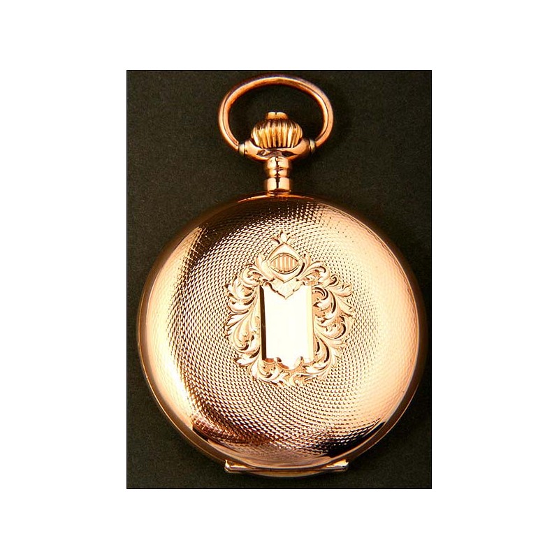 14K solid gold pocket watch. 1900-1910.