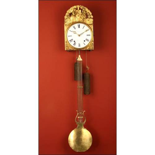 Antique Morez Type Wall Clock. France, ca. 1850- 1900.