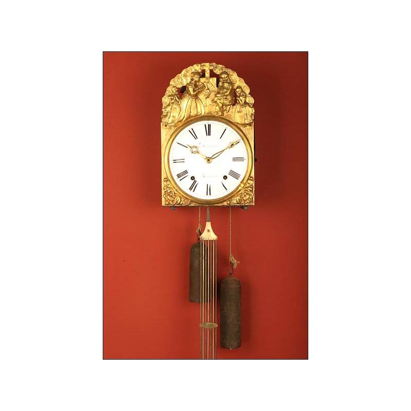 Antique Morez Type Wall Clock. France ca. 1850 1900