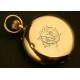 Saboneta Pocket Watch, Hunter, 18K Solid Gold, Year 1880