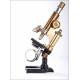 Lovely Antique E. Leitz Wetzlar Microscope. Leitz Wetzlar Microscope in Working Condition. Germany, 1903