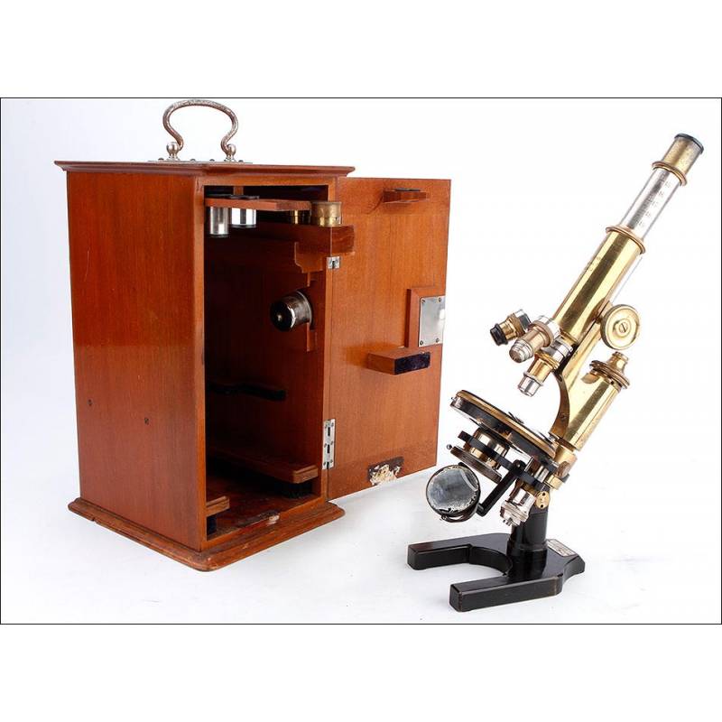 Antique Otto Himmler Microscope in Very Good Working Condition. Germany,  1890