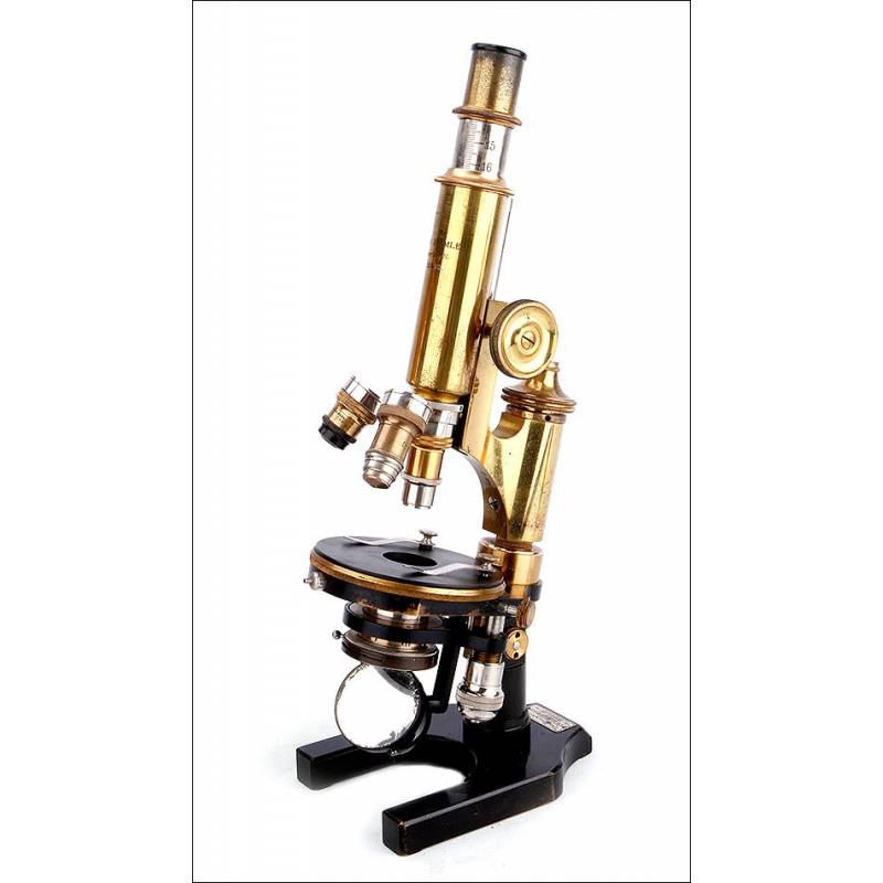 Antique Otto Himmler Microscope in Very Good Working Condition. Germany,  1890