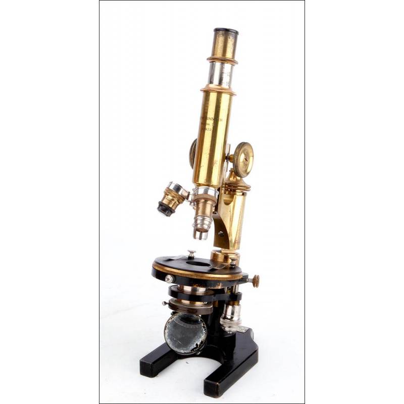 Antique Otto Himmler Microscope in Very Good Working Condition. Germany,  1890