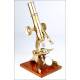 Antique Monocular Microscope in Working Condition. England, 1870