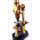 Beautiful Antique Double Pillar Microscope. France, 1875