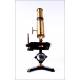 Antique Microscope in Working Condition. Manufactured Circa 1870