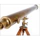 Beautiful Antique Celestial Telescope with Original Tripod. Circa 1850