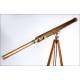 Beautiful Antique Celestial Telescope with Original Tripod. Circa 1850