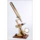 Antique J. Newton & Son Professional Microscope. England, 1870