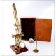 Antique J. Newton & Son Professional Microscope. England, 1870