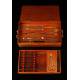 Antique Case with Instruments for Specimen Preparation. Germany, Circa 1910