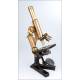 Rare Ernst Leitz Wetzlar Folding Microscope. Germany, Circa 1901