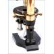 Antique E. Leitz Wetlzar Microscope in Excellent Condition. Germany, 1912