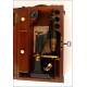 Fantastic Antique Antique Microscope in Original Case. England, 1910-20