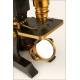 Fantastic Antique Antique Microscope in Original Case. England, 1910-20