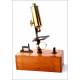 Rare Two Position Microscope in Very Good Condition. England, Circa 1900