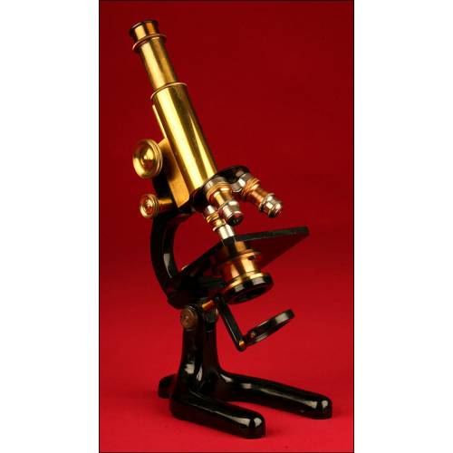 Early 20th Century German Microscope, Circa 1910. Well Preserved and Working