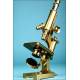 R & J. Beck antique brass microscope. Circa 1900