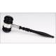 Historic Ebony and Silver Ceremonial Gavel or Mallet. David Riesman. Philadelphia, 1923