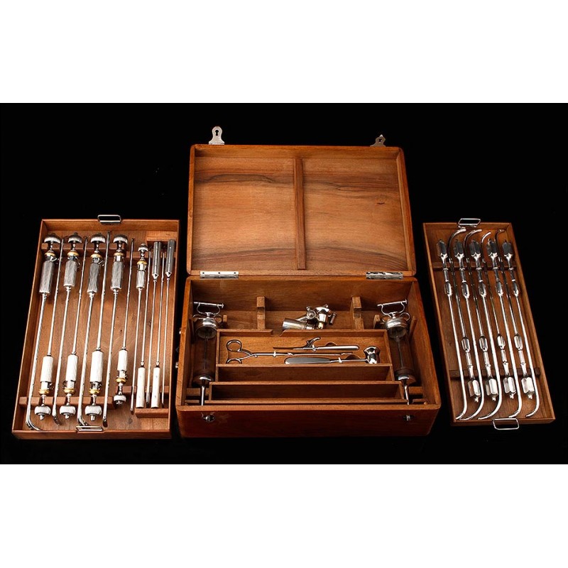 Impressive Urology Instrument Set, Very Well Preserved. Circa 1880