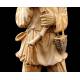 Beautiful Antique Chinese Peasant Figure, Hand Carved Ivory. Circa 1900.