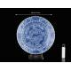 Beautiful Blue and White Porcelain Dish with Kangxi Seal. China, XVII-XVIII Century