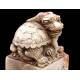 Antique Stone Seal with Carving Depicting a Turtle. China, 19th Century