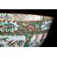 Antique Canton Porcelain Bowl, Green Family. China, 1900