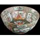 Antique Canton Porcelain Bowl, Green Family. China, 1900