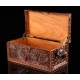 Attractive Hand Carved Sandalwood Chest. China, 1920-30. Magnificent Condition