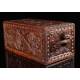 Attractive Hand Carved Sandalwood Chest. China, 1920-30. Magnificent Condition