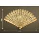 Magnificent Chinese Hand Carved Ivory Fan. Qing XIX Century. Very well preserved.