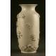 Impressive Chinese White Porcelain Vase. Late XIX Century. Stamp of Wang BingRong