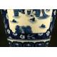 Beautiful Pair of Chinese Blue and White Porcelain Vases. S. XIX. Kangxi Seal