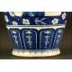 Beautiful Pair of Chinese Blue and White Porcelain Vases. S. XIX. Kangxi Seal