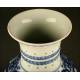 Beautiful Pair of Chinese Blue and White Porcelain Vases. S. XIX. Kangxi Seal