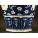 Beautiful Pair of Chinese Blue and White Porcelain Vases. S. XIX. Kangxi Seal