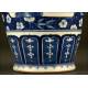 Beautiful Pair of Chinese Blue and White Porcelain Vases. S. XIX. Kangxi Seal