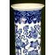 Elegant Chinese Blue and White Porcelain Vase and Urn Set. Forties of the XX Century