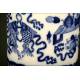 Elegant Chinese Blue and White Porcelain Vase and Urn Set. Forties of the XX Century