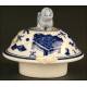 Elegant Chinese Blue and White Porcelain Vase and Urn Set. Forties of the XX Century