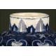 Elegant Chinese Blue and White Porcelain Vase and Urn Set. Forties of the XX Century