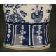 Elegant Chinese Blue and White Porcelain Vase and Urn Set. Forties of the XX Century