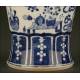 Elegant Chinese Blue and White Porcelain Vase and Urn Set. Forties of the XX Century