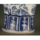 Elegant Chinese Blue and White Porcelain Vase and Urn Set. Forties of the XX Century