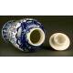 Elegant Chinese Blue and White Porcelain Vase and Urn Set. Forties of the XX Century