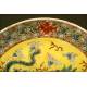 Delicate Chinese Porcelain, Yellow Family. XX Century. Hand Engraved and Decorated