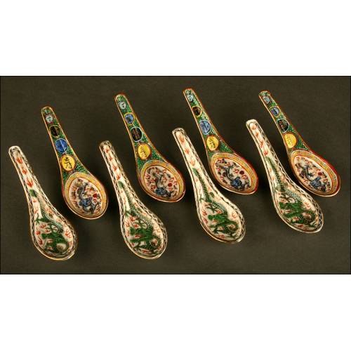 Porcelain Spoons, 20th Century.